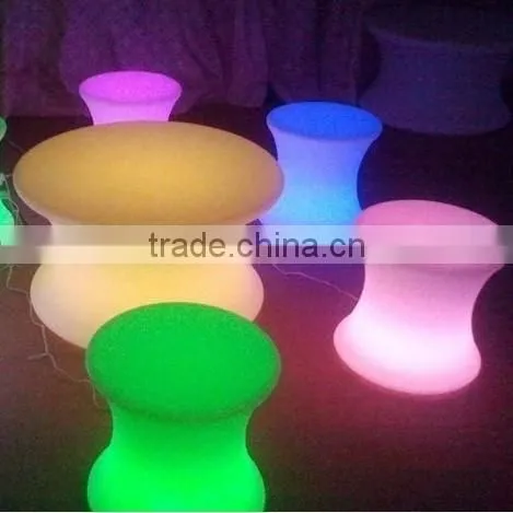 Outdoor and Indoor Plastic Rechargeable Illuminated LED Bar Counter / Moden Waterproof Led Stool photo-3