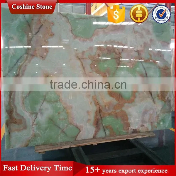 Interior Decoration Backlit Slab Green Onyx Stone Price photo-5
