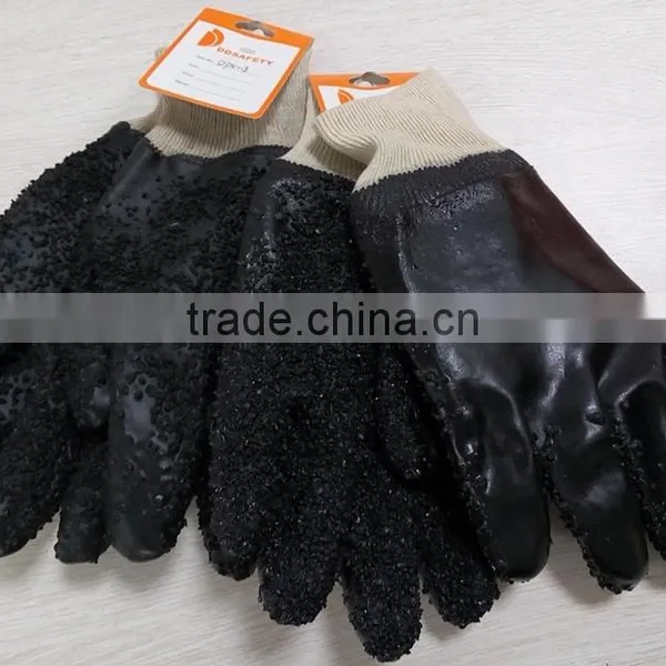 DDSAFETY 2017 13G Grey Nylon Fully Black Nitril Coating Foam Safety Gloves photo-2
