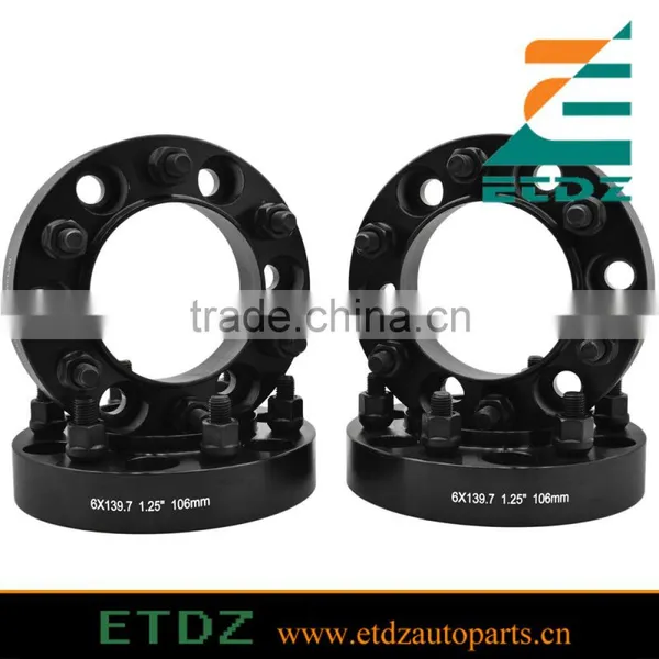 Black 1.25" Thick 6x139.7 Hub Centric Wheel Spacers for Toyota Tacoma Tundra 4 Runner photo-3