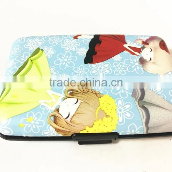 PU Leather Aluminum Wallet Business Card Holder, Credit Card Holder RFID Blocking photo-3