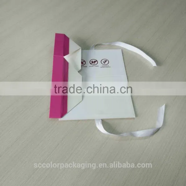 High Quality Luxury Beautiful Custom Logo Ribbon Magnet Folding Boxes photo-5