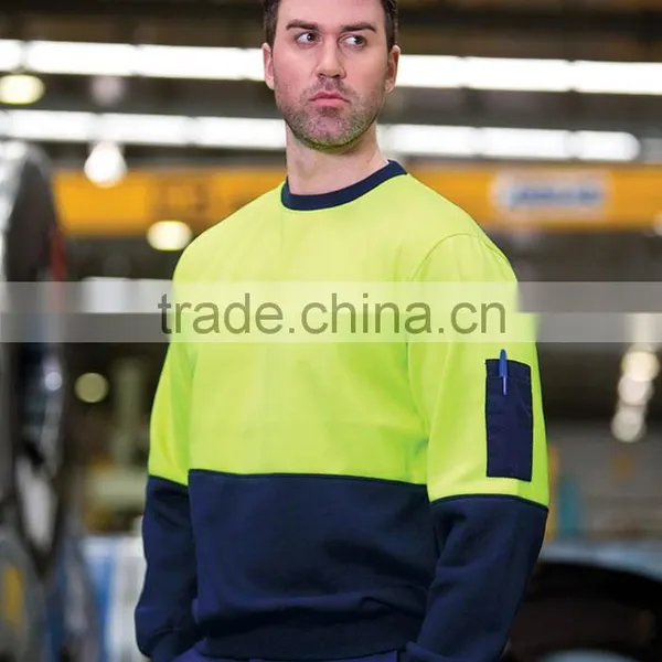 Custom Winter Workwear Hoodies Zipper Safety Mens Fleece Work hi Vis Jacket photo-2