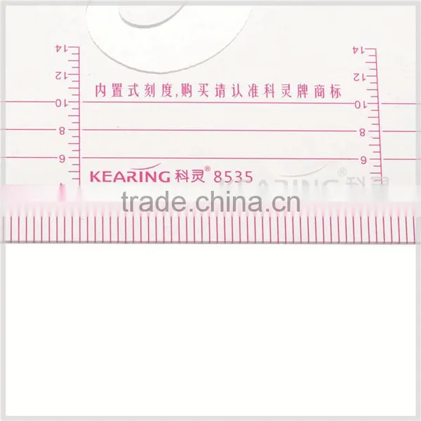 Kearing High Quality Plastic Scale Rulers With Goniometer 1:3 &1:5 Sanwich Line Ruler for Fashion Design#8535 photo-3