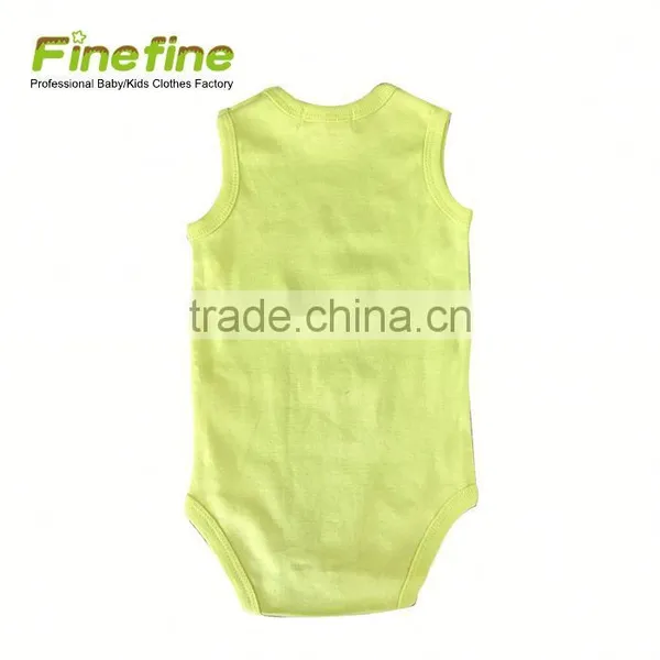 Plain Color Cotton Cheap Baby Romper Organic photo-2