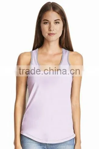 Next Level Apparel Ladies' Ideal Color Block Racerback Tank Top - 60% Combed Ring-spun Cotton, 40% Polyester Jersey photo-3