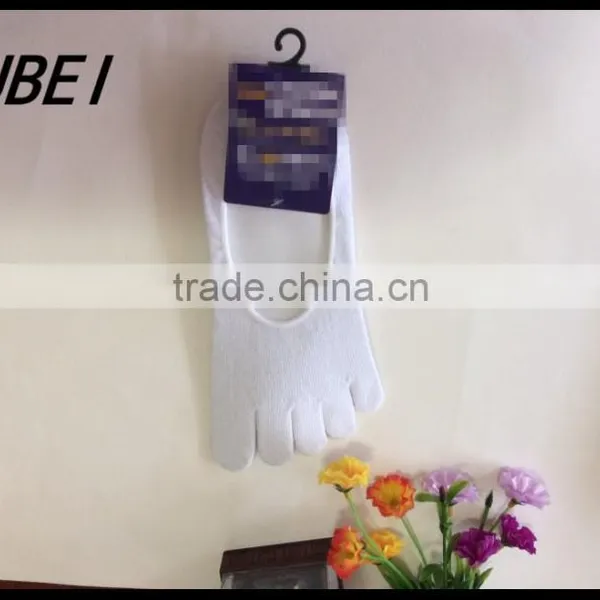 Pure Cotton Invisible Fingers Socks Male Cotton Toe Sock photo-4