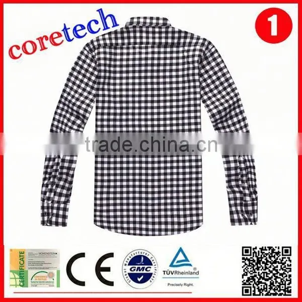 Newest Popular White Black Flannel Shirt Factory photo-4