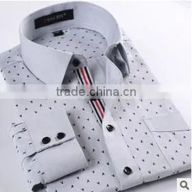 Long Sleeve Man's Dress Fashionable Printed Work Cotton Uniform Elongated t Shirt photo-5