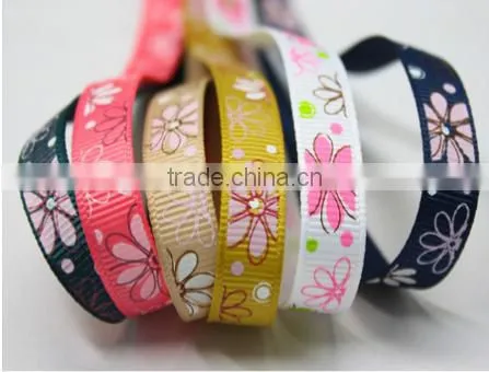 Hi-ana Ribbon 190 Customized Best Selling Daisy Flower Printed Ribbon photo-2