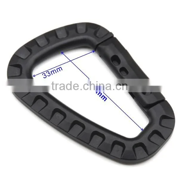 Outdoor Placstic POM D Shape Buckle Camping Climbing Carabiner Mountaineering Buckle Keychain Hook Y-280 photo-3