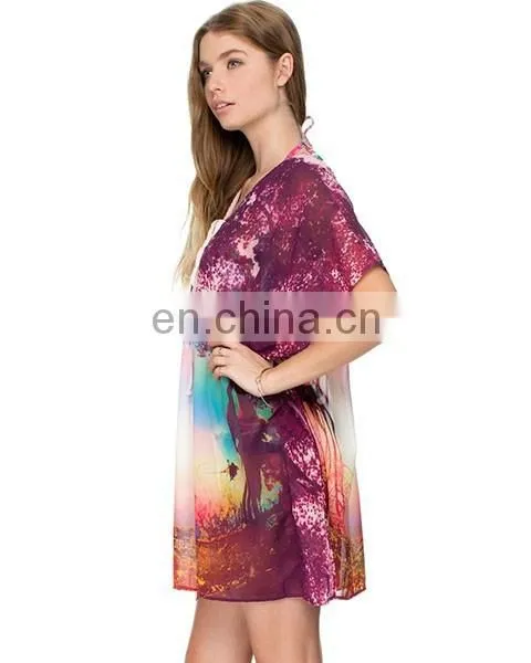 New Printing Design Silk Lady Kaftan Dress photo-3