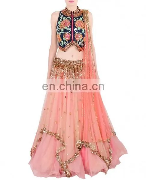 Peach Body Fit Lehenga