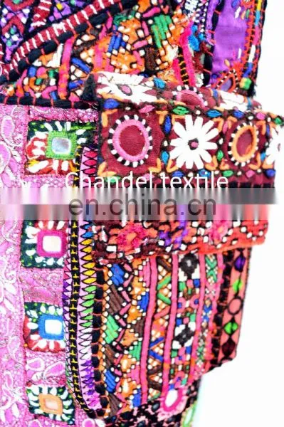 Banjara Old Yoga Mat Bag Banjara Vintage Patch Work Leather Strap Hand Embroidered Hand Made Ethnic Hand Embroidered Vintage photo-2