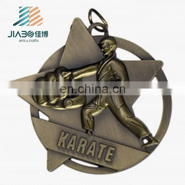 Engraved Custom Metal Antique Color Award Medals Taekwondo photo-2