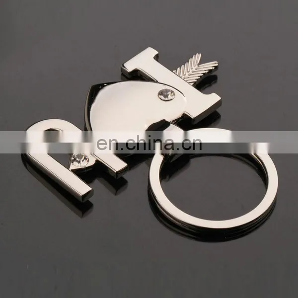 New Couple I LOVE YOU Keyring , Metal Heart Couple Keychain , Lover Romantic Creative Key Chain photo-2