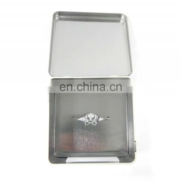Matte Varnished Flags Pattern Pierced Bottom Present Tin Box photo-2
