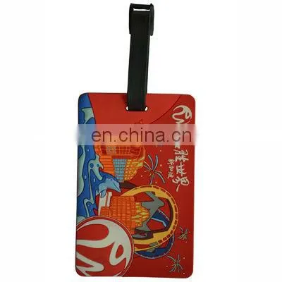 Red Color Designed Fancy PVC Baggage Tag