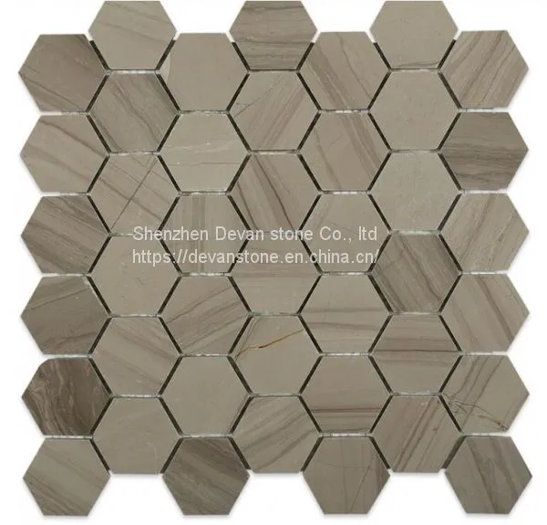 Athens Grey Marble Mosaic Kitchen Backsplash Mosaic photo-4