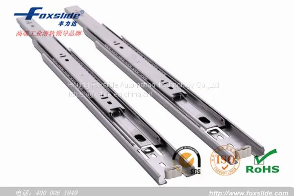 45mm Ball Bearing 3-fold Full Extension Stainless Steel Drawer Slide photo-2