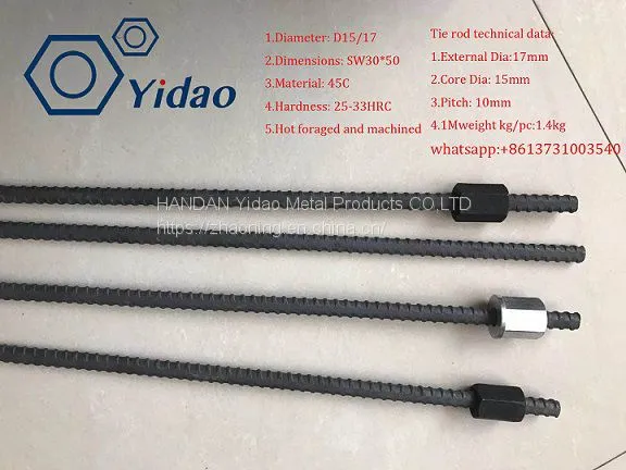 15/17 Construction Formwork Tie Rod With Wing Nut Plate Washer photo-3