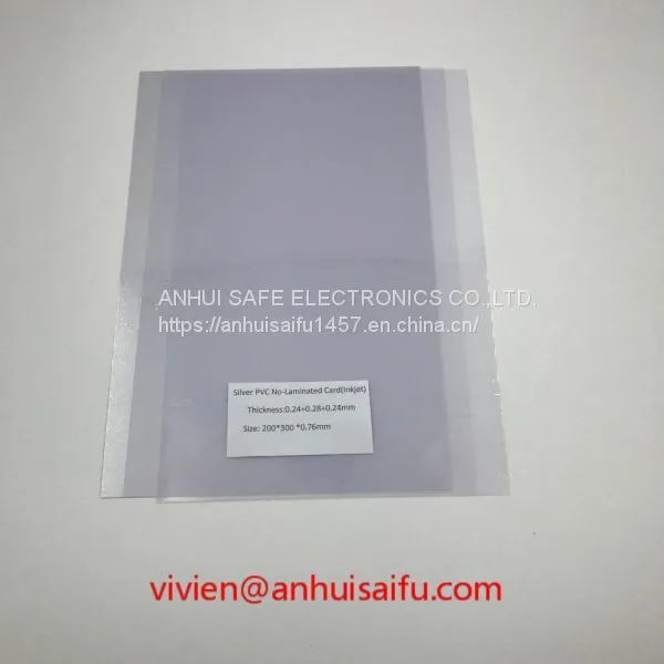 Silver PVC No-Laminated Inkjet Card photo-2