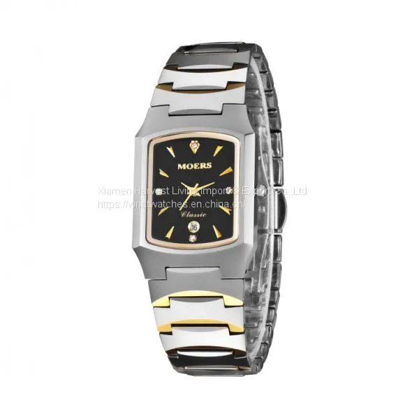 Wholesale Luxury Lovers Couple Quartz Waterproof Wrist Watches Mens Sport Stainless Tungsten Steel photo-3