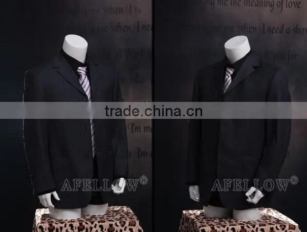 Fiberglass Glossy White Half-length Male Mannequin on Sale photo-3