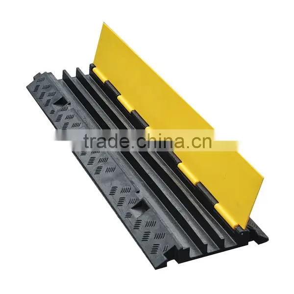 Lower Factoty Price 1000*300*45mm Soft Flexible Recycled Rubber 3 Channel Cable Protectors photo-2