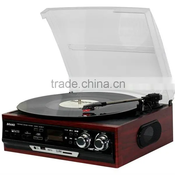 USB Turntable Player and Converter, Hot Sale Bluetooth Vinyl Suitcase Style Turntable