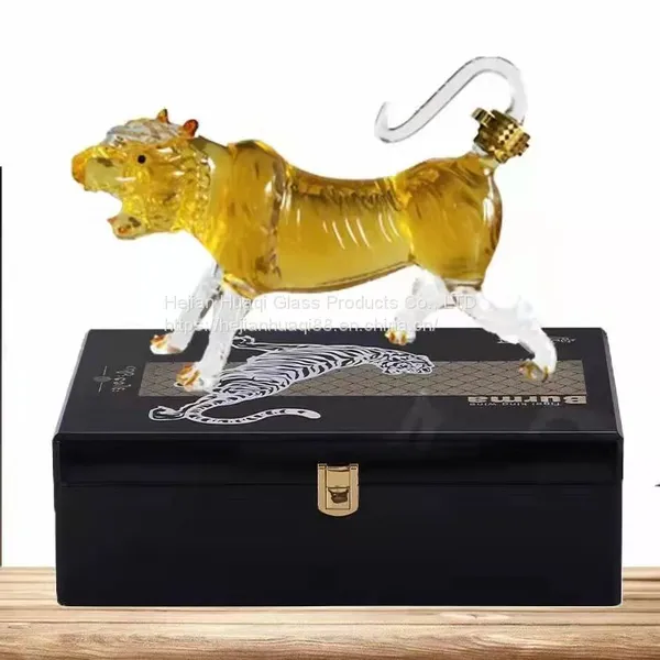 Chinese Glass Craft Products Factory Twelve Zodiac Bottle Set Support to Map Customization photo-2