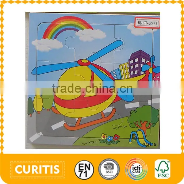EN71cute Wooden Puzzle Baby Toys Made in China Best Selling Wooden Toys Plane Design Wholesale Jigsaw Puzzles Manufacturers Supplier's Choice