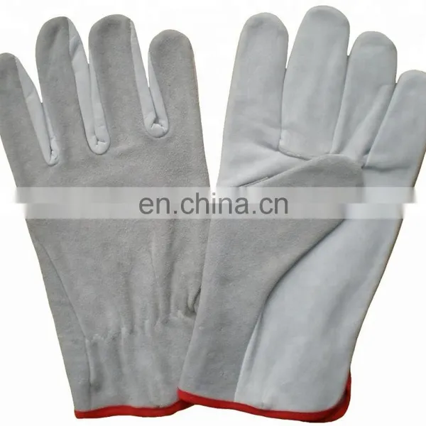 No Lining Short Wing Thumb Grain Cow Leather Welder Gloves photo-3