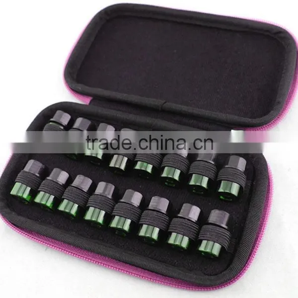 Custom Pink Soft 16 Bottles Essential Oil Carrying Case,high Quality Small Essential Oil Travel Carry Case Bag photo-2