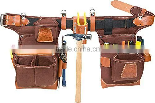 High Quality Suede Leather Carpenter Tool Belt,OEM Leather Tool Apron Belt,brown Leather Eletrnician Hand Tooled Leather Belt Quality Choice photo-2