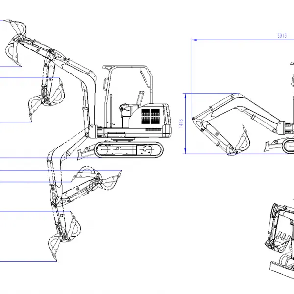 Multi-Functional Bucket Small Excavator Mini Digging/Digger Machine Widely Used photo-5