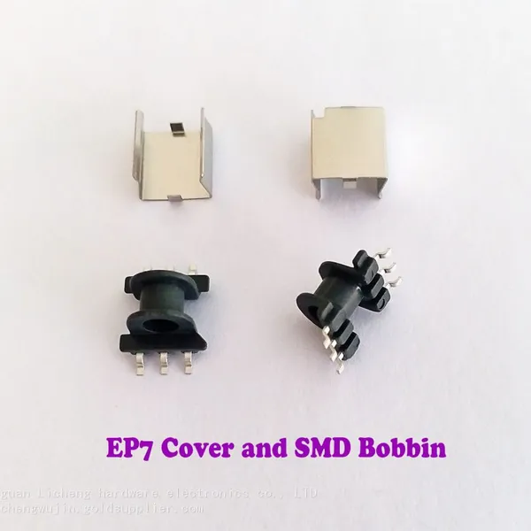 EP7 SMT Transformer Cover, EP7 Transformer Cover+SMD Bobbin. EP7 Transformer Accessories. The Materials Are SUS301 and PM9630. Good Quality, Fast Delivery.