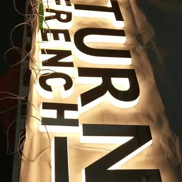 Acrylic Luminous Words Mini Words Resin Outdoor Advertising Back Luminous Stainless Steel Advertising photo-3