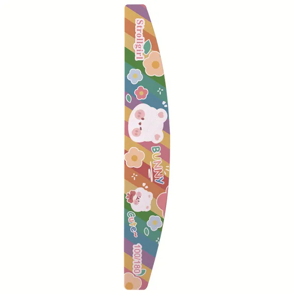 Nail Art Tools: Printed Nail Files, Cartoon Pattern Rubbing Strips, Double-sided White Gauze Files, Wholesale Nail File Strips photo-5