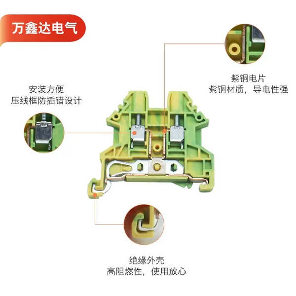 DINKLE Automotive Fuse Terminal Block Guide Rail Installation Automotive Fuse Connector TerminalDK2.5N-PE Fuse Holder photo-2