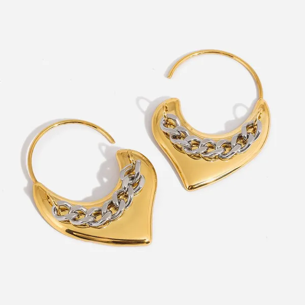 White Zircon Stud Earrings in Stainless Steel for Fashion Jewelry