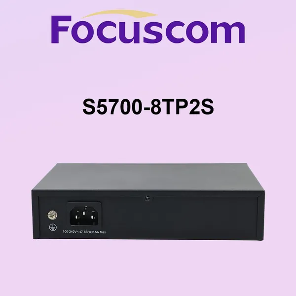 P0E L2 Managed Gigabit Ethernet PoE Switch, 8 Port 1G RJ45 With 2 Gig SFP Network Switch Focuscom S5700-8TP2S photo-4