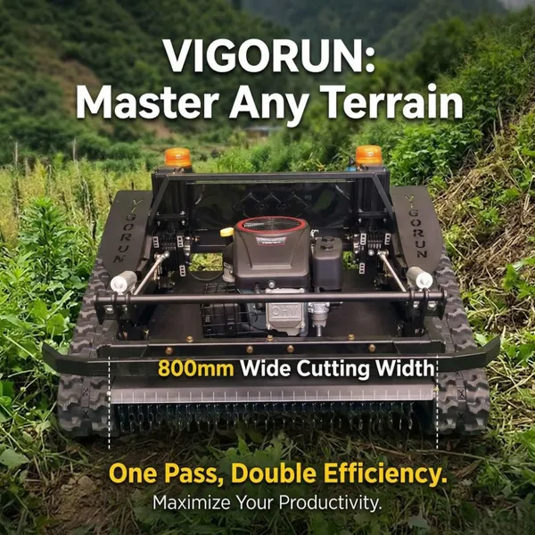 Vigorun Remote Grass Cutter Continuous Operation Ready Industrial Crawler Mower for Mountainsides photo-2