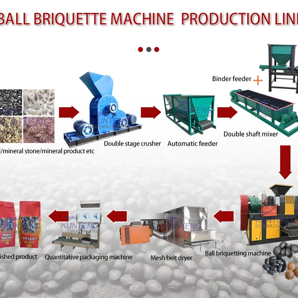 Coconut Shell Charcoal Processing Machine Coal Pellet Making Briquette Production Line Coal Ball Press Machine EPC photo-4