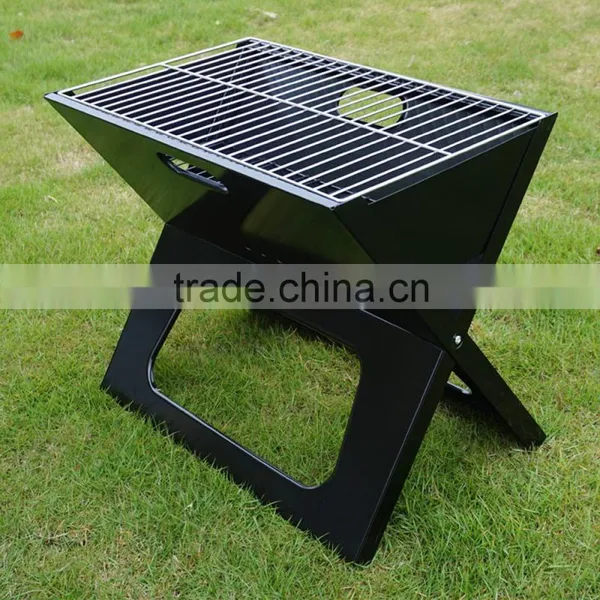 Outdoor Notebook Type Bbq Portable Charcoal Bbq Grill for Camping Supplier's Choice