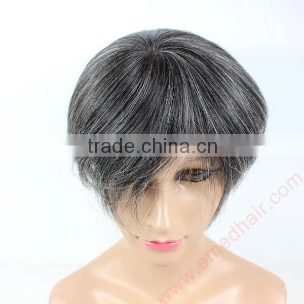 Natural Looking 100% Human Hair Mesh Men's Toupee photo-5