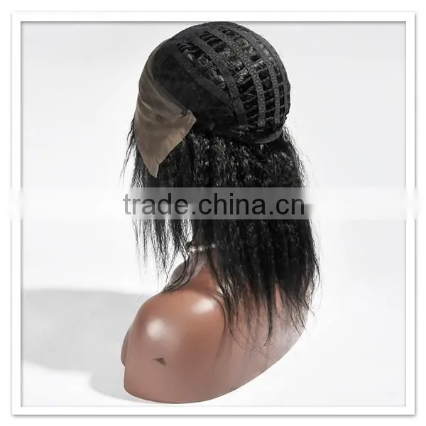 Hot Selling Silky Straight Weave 100% Brazilian Human Hair Silk Base Full Lace Wig photo-5
