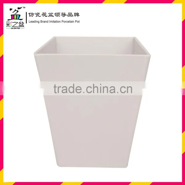Hot Sale Cheap High Square Melamine Flower Pot Plastic Flower Pot 1311-2