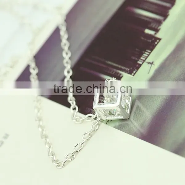 Stereo Happiness of High-grade Zircon Necklace Wholesale Box Chain Necklace photo-2