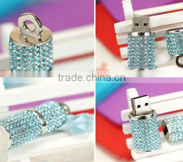 High Quality Crystal Lipstick Jewelry 8GB USB 2.0Flash Memory Stick Perfect For Gift photo-3